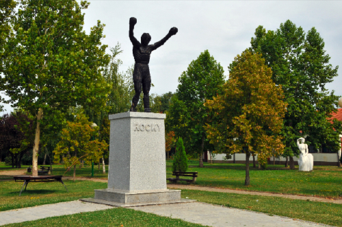 Rocky Balboa statue, Å½itiÅ¡te, Serbia