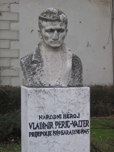 Monument to Valter Perić in Sarajevo
