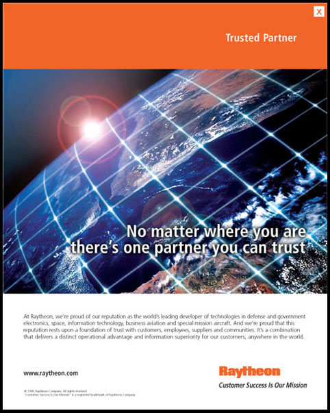 Raytheon, print advertisement